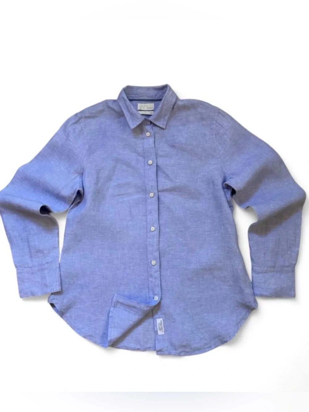 J. Crew Men’s Light Blue Linen Button-Down Shirt